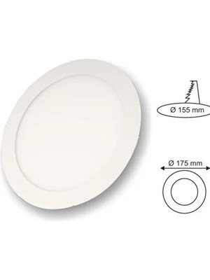 Cata Eco 12W LED Panel Armatür Beyaz Işık Sıva Üstü Tavan Armatürü CT-5147