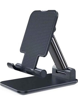 Taled Masaüstü Katlanabilir Telefon Tutucu Stand Siyah Silikon Malzeme ile Kaymaz Özellik
