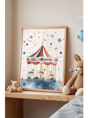Empressco Şirin Çocuk ve Bebek Odası Ahşap Çerçeveli Poster Tablo No:49