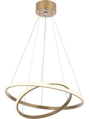 Ömür Avize Alex 2li Gold LED Avize Modern Tasarım Alüminyum Renkli Şık Aydınlatma