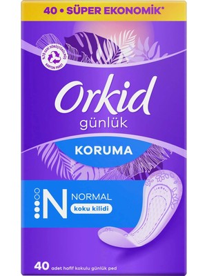 Orkid Günlük Ped Ekonomik Paket Normal 40 Adet Ped