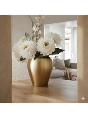 Empressco Şık Iskandinav Tarzı Gold Vazo 14 Cm, Modern Dekorasyon Için Mükemmel