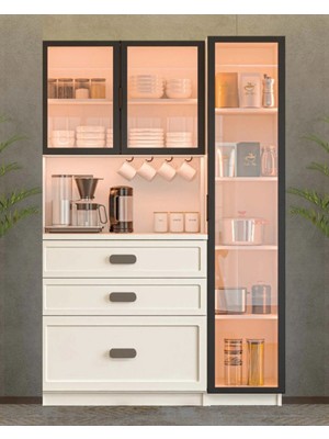 Miracool Manolya Kahve Köşesi / Komple Mdf / LED Işıklı / Large