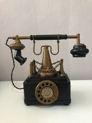 Empressco Nostaljik Metal Telefon Sabit Ahizeli Dekoratif Kumbara