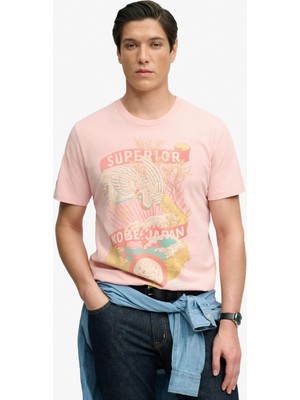 Superdry Pembe Erkek Hayvan Desenli T-Shirt