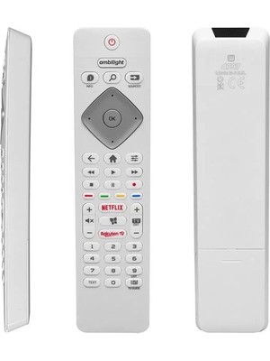 KSB Store Philips Ambilight Netflix-Rakuten Tuşlu Beyaz  Lcd- LED Tv Kumanda