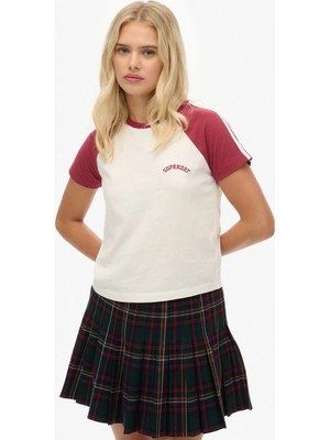 Superdry Beyaz Kadın Logo Baskılı T-Shirt W1011831A