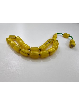 Zeyzun Usta Imzalı Bilek Boy Efe Maskot Sıkma Kehribar Tespih 15 x 11 mm Kapsül Kesim