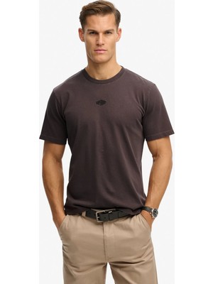 Superdry Kahve Erkek Logo Baskılı T-Shirt