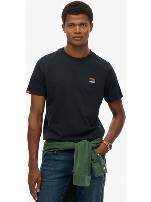 Superdry Lacivert Erkek Logo Baskılı T-Shirt