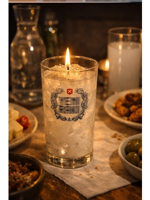Empressco Şık Dekoratif Jel Mum, Rakı Görünümlü, Hediye Alternatifi