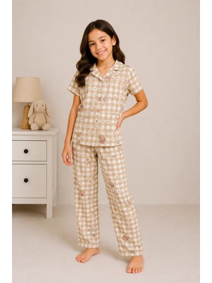 Myhanne Desenli Kız Çocuk Pijama Takımı 9927