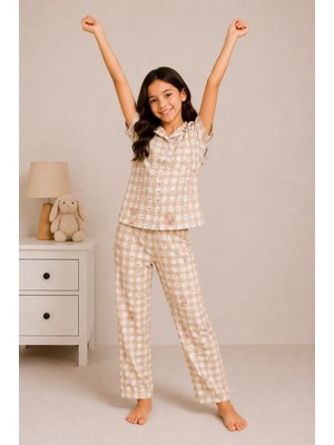 Myhanne Desenli Kız Çocuk Pijama Takımı 9928