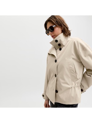 Jack & Jones Kadin Dik Yaka Dügmeli Ceket - Olivia