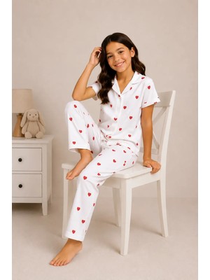 Myhanne Desenli Kız Çocuk Pijama Takımı 9928