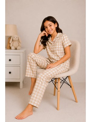 Myhanne Desenli Kız Çocuk Pijama Takımı 9929