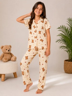 Myhanne Desenli Kız Çocuk Pijama Takımı 9927