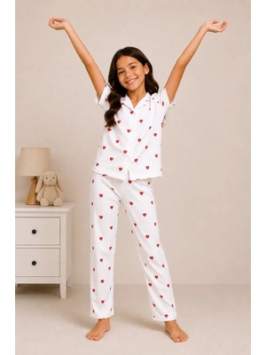 Myhanne Desenli Kız Çocuk Pijama Takımı 9929