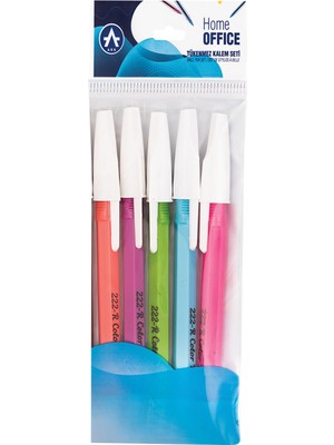 Ark Renklı Tükenmez Kalem 5'lı Set (8'li Paket)