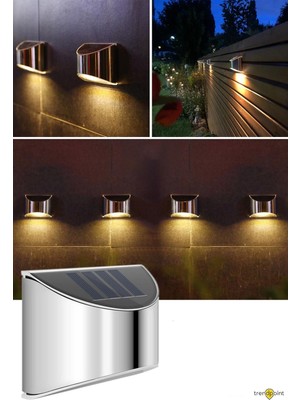 Empressco Güneş Enerjili Metal Tek Taraflı Aplik Duvar Lambası, Dekoratif ve LED Işık