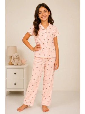 Myhanne Desenli Kız Çocuk Pijama Takımı 9929