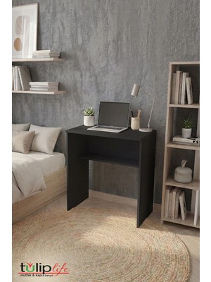 Tulip Life Raflı Çalışma Masası Alt Raflı Bilgisayar Masası 75CM TLPM03S