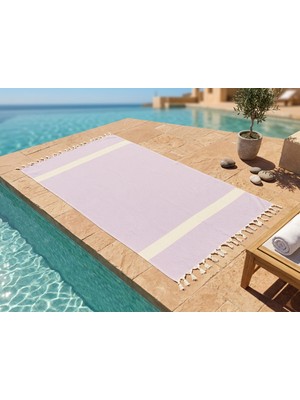 Ludia Ludıa Motifli %100 Pamuk Premium Saçaklı Peştemal Havlu 100X185 cm