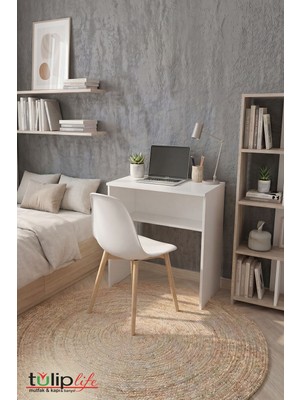 Tulip Life Raflı Çalışma Masası Alt Raflı Bilgisayar Masası 75CM TLPM03S