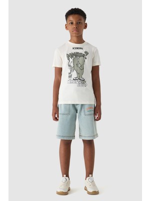 Iceberg  Erkek Çocuk Kırık Beyaz Tshirt