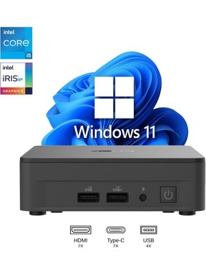 Asus NUC13 Pro Slım Kıt Barebone I5-1340P 16GB Ram 1tb SSD WİN11PRO Mını Bilgisayar NUC13ANKI5 A37