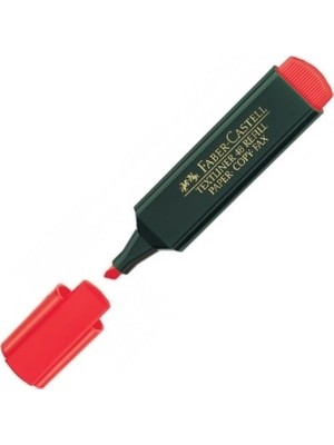 Faber-Castell 1548 Fosforlu Kalem  Kırmızı
