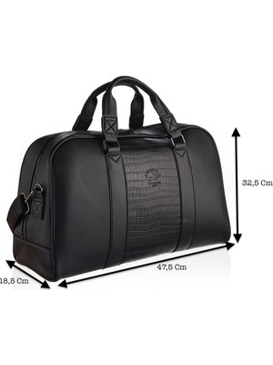 Empressco Unisex Vegan Deri Seyahat, Spor Çantası - Siyah - Fiyatı, Yorumları