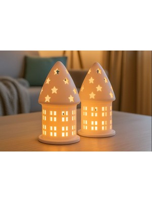 Empressco Ramazan Fener Ev Seti, Dekoratif Ev Süsü 2'li, 10 Cm, Tea Light Hediyeli