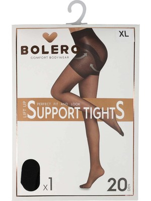 Bolero Kadın 20 Den Toparlayıcı Külotlu Çorap Siyah