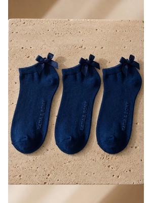 Katia & Bony Kız Çocuk 3'lü Soft Bambu Step Okul Çorabı Lacivert/Lacivert/Lacivert