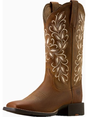 Ariat Round Up Holly Wide Square Toe Kadın Western Bot