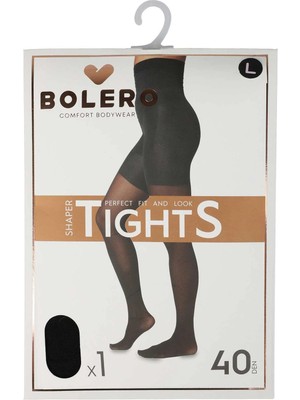 Bolero Kadın 40 Den Şekillendirici Külotlu Çorap Siyah