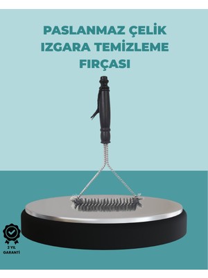 Ergün Collection Uzun Saplı Paslanmaz Çelik Izgara Temizlik Fırçası