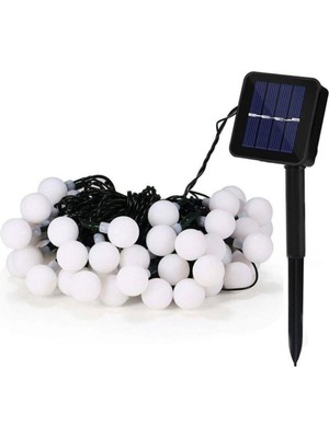 Empressco Opak Sarı Güneş Enerjili 7m 50 LED Bahçe Teras Balkon Süs Aydınlatması
