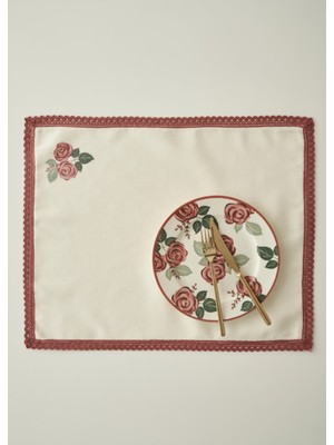 Empressco Şık Rose Kopanakili Amerikan Servis Krem 35X45 Cm, Zarif ve Fonksiyonel