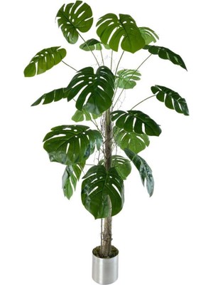 Empressco Yapay Ağaç Monstera 18 Dallı Çalılık Gümüş Saksıda 120X60CM