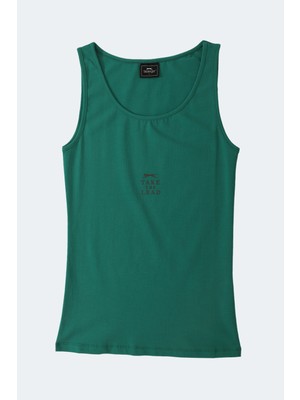 Slazenger VLADLEN Kadın Slim Fıt Kolsuz Yeşil Atlet