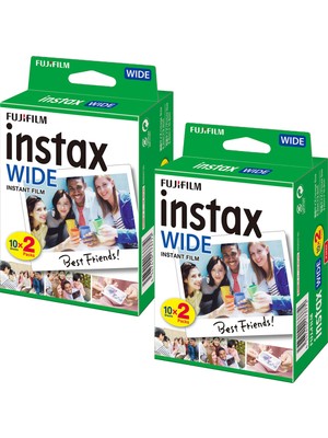 Fujifilm Instax Wide 20'li Film 2'li Set 40 Poz Geniş Açı Fotoğraflar İçin Keskin ve Net