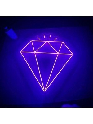 Deccor Evim Neon LED Diamond Elmas Pırlanta