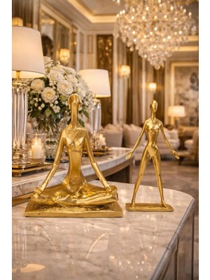 Ersu Store Iskandinav Tarzı Meditasyon Yoga Soyut 2li Bohem Biblo Hediyelik Dekoratif