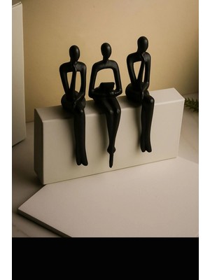 Jeane Home Decor Iskandinav Tarz Dekoratif 3 Adet Soyut Düşünen Heykel Biblo Ev Dekorasyon Raf Dekoru Oturma Odası