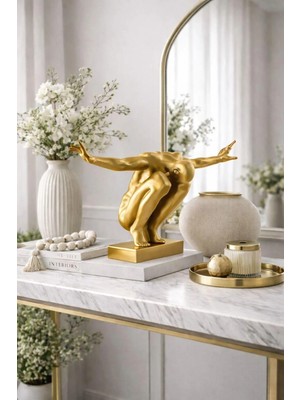 Ersu Store Atlet Soyut Sanat Heykeli Iskandinav Dekoratif Hediyelik Ev Ofis Biblo Obje