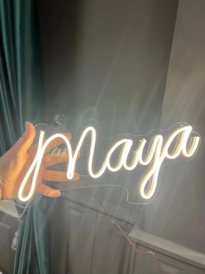 Deccor Evim 1 Harf Fiyatıdır Isimli Neon LED Işıklı Yazı
