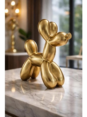 Ersu Store Büyük Boy 25CM Balon Köpek Biblo Obje Dekoratif Heykel, Modern Ev & Ofis Aksesuarı Hediyelik