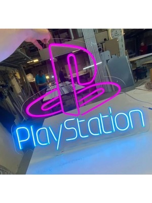 Deccor Evim Sony Playstation Neon LED Tabela 70X50